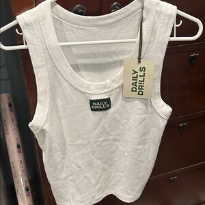Daily Drills White Tank Top